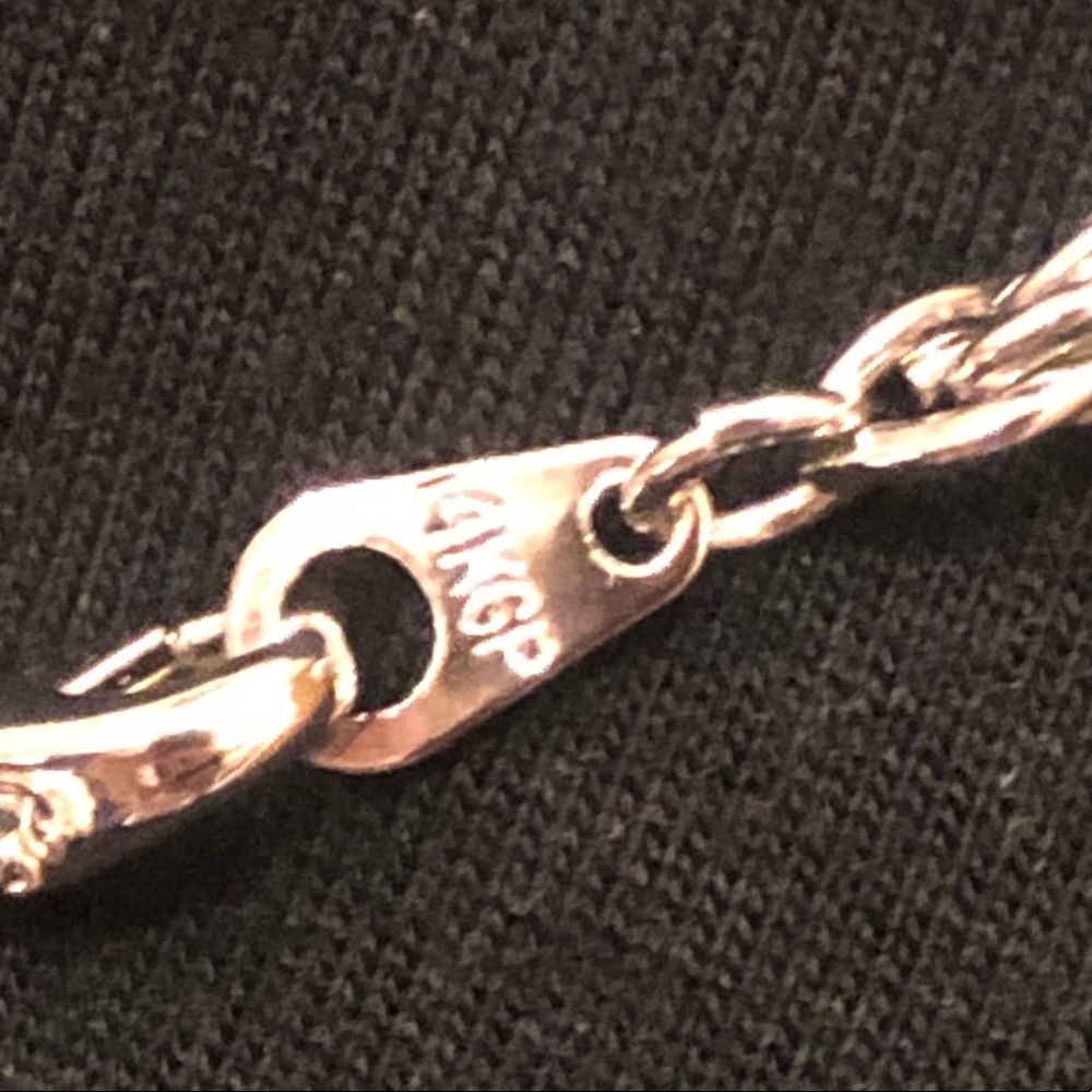 14KGP Silver Rope chain - Picture 3 of 7